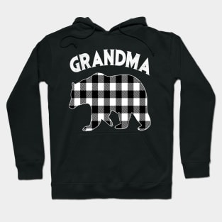 Black And White Grandma Bear Hoodie